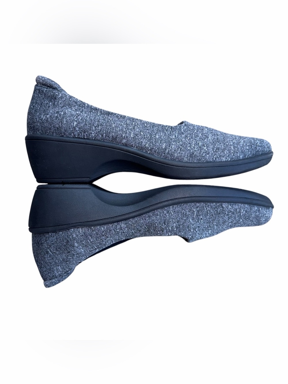 Bass Gray Knit Wedge Slip-On Shoe Size 8